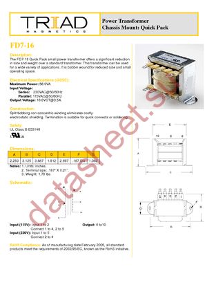 FD7-16 datasheet  